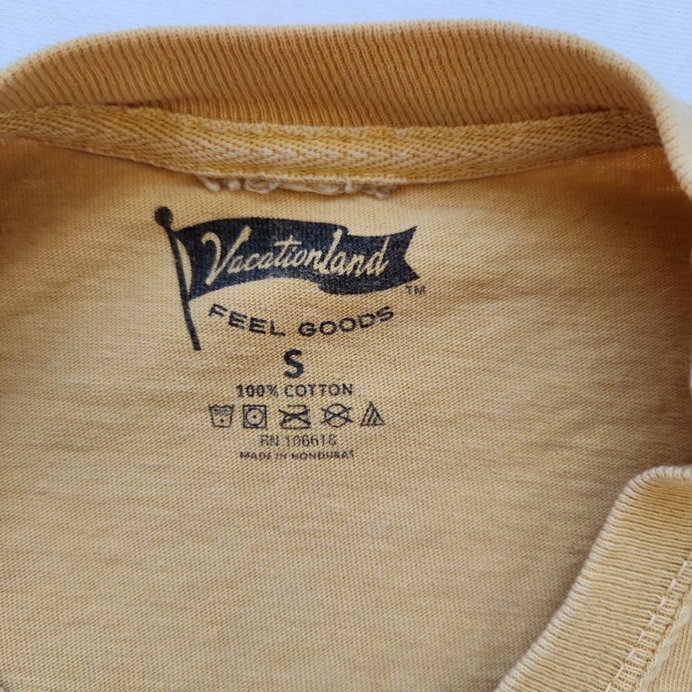 Austin Texas Graphic Tee Shirt Vacationland Mustard Yellow Music Rodeo Soft S - Picture 5 of 8